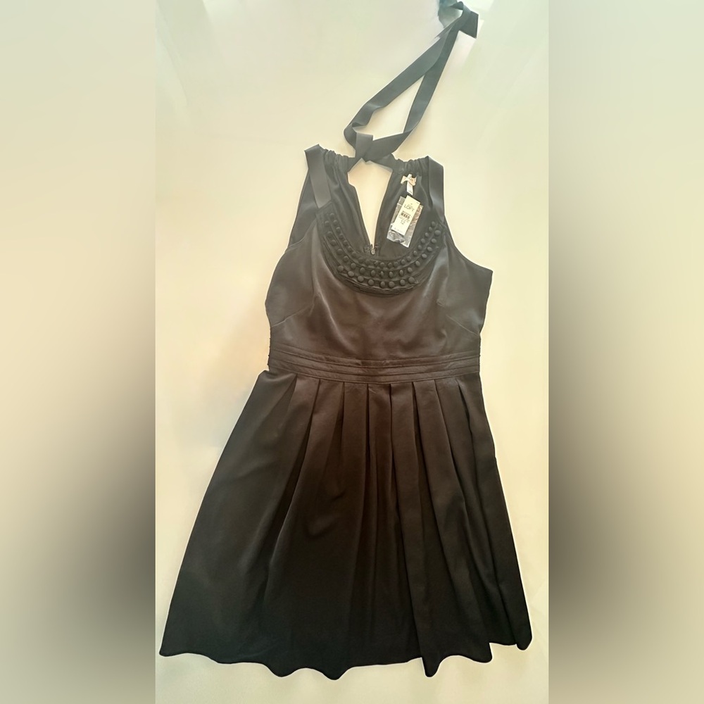 Ann Taylor Loft Women's Sz 12 Halter Neck Silky Knee Length Cocktail Dress - NWT